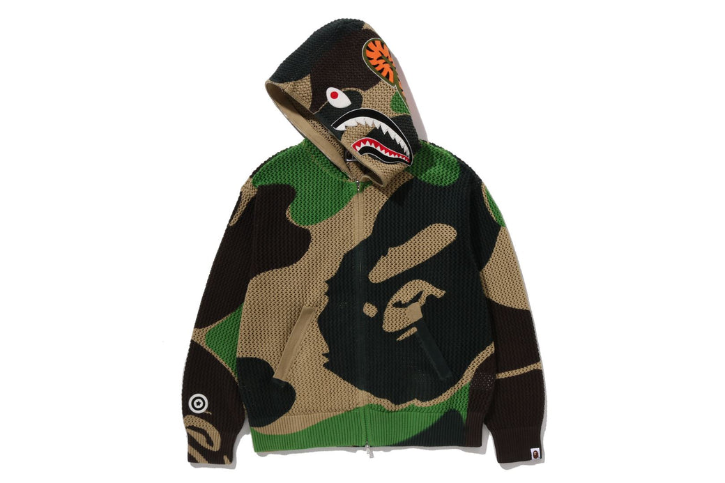 ABC CAMO CROCHET SHARK RELAXED FIT FULL ZIP HOODIE | bape.com