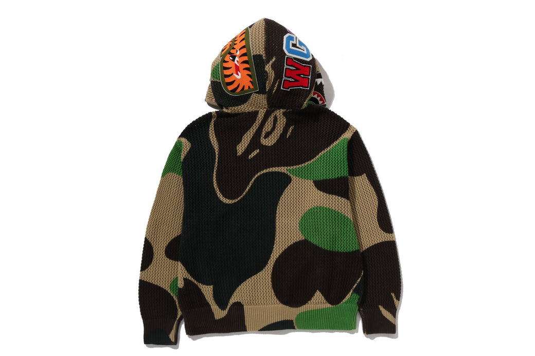 ABC CAMO CROCHET SHARK RELAXED FIT FULL ZIP HOODIE | bape.com