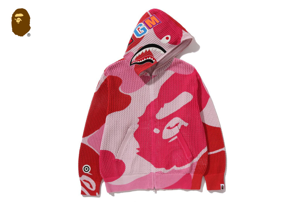 ABC CAMO CROCHET SHARK RELAXED FIT FULL ZIP HOODIE | bape.com
