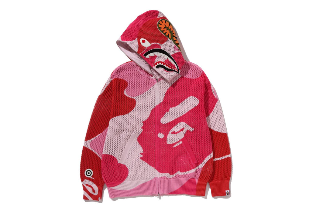 ABC CAMO CROCHET SHARK RELAXED FIT FULL ZIP HOODIE | bape.com