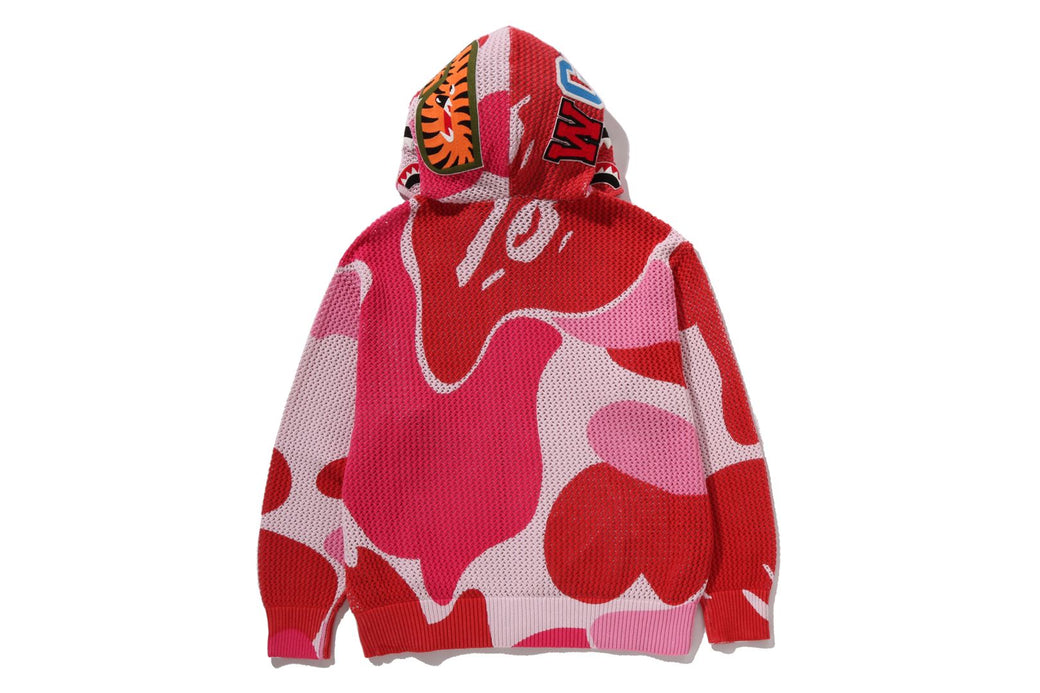 ABC CAMO CROCHET SHARK RELAXED FIT FULL ZIP HOODIE | bape.com