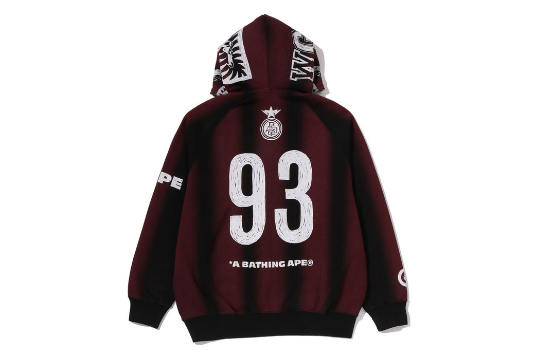 HAND DRAW FOOTBALL SHARK RELAXED FIT FULL ZIP HOODIE | bape.com