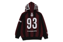 HAND DRAW FOOTBALL SHARK RELAXED FIT FULL ZIP HOODIE