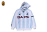 HAND DRAW FOOTBALL SHARK RELAXED FIT FULL ZIP HOODIE