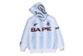 HAND DRAW FOOTBALL SHARK RELAXED FIT FULL ZIP HOODIE