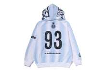 HAND DRAW FOOTBALL SHARK RELAXED FIT FULL ZIP HOODIE