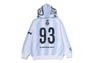 HAND DRAW FOOTBALL SHARK RELAXED FIT FULL ZIP HOODIE