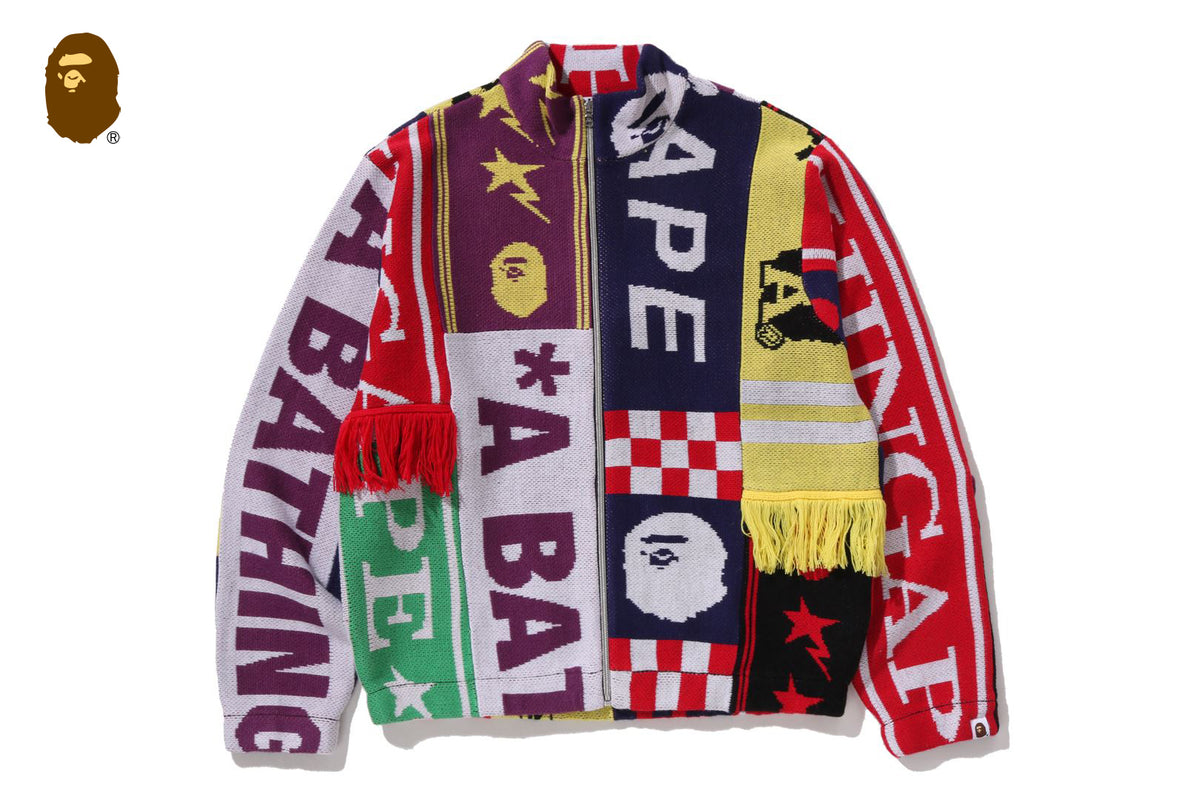 SCARF PATTERN REGULAR FIT TRACK JACKET | bape.com