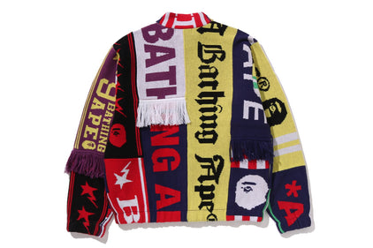 SCARF PATTERN REGULAR FIT TRACK JACKET