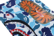 ABC CAMO CRYSTAL STONE SHARK CROPPED FULL ZIP HOODIE