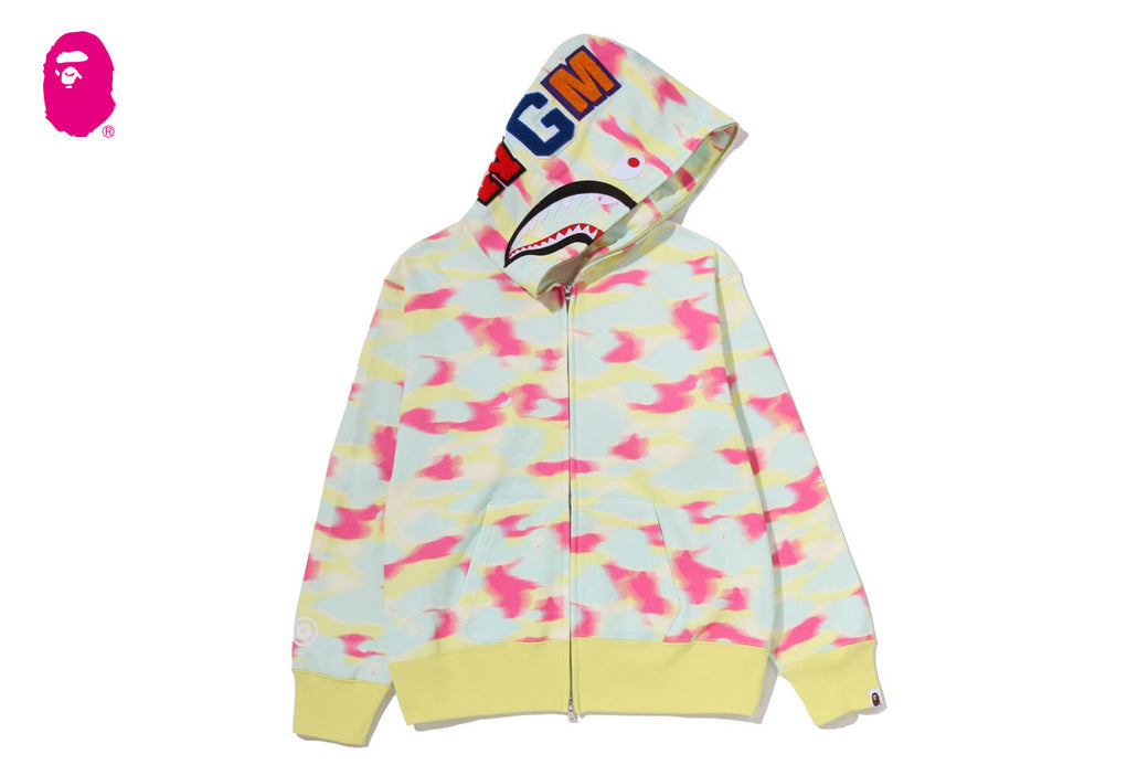 SCREEN CAMO SHARK FULL ZIP HOODIE | bape.com