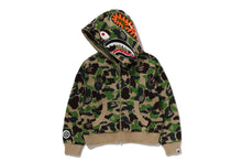 ABC CAMO TOWEL JACQUARD SHARK CROPPED FULL ZIP HOODIE
