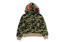 ABC CAMO TOWEL JACQUARD SHARK CROPPED FULL ZIP HOODIE