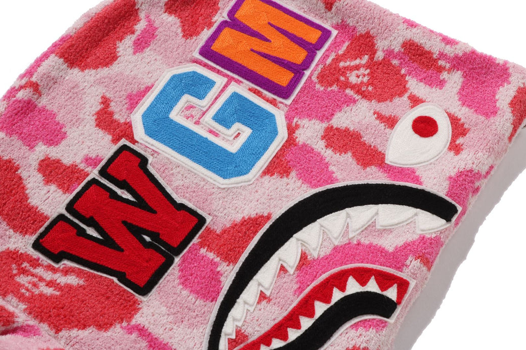 ABC CAMO TOWEL JACQUARD SHARK CROPPED FULL ZIP HOODIE | bape.com