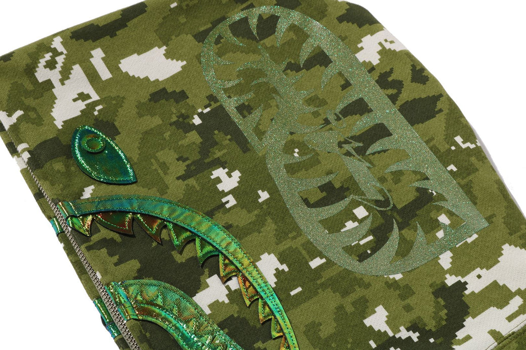 MULTI PIXEL CAMO SHARK FULL ZIP HOODIE | bape.com