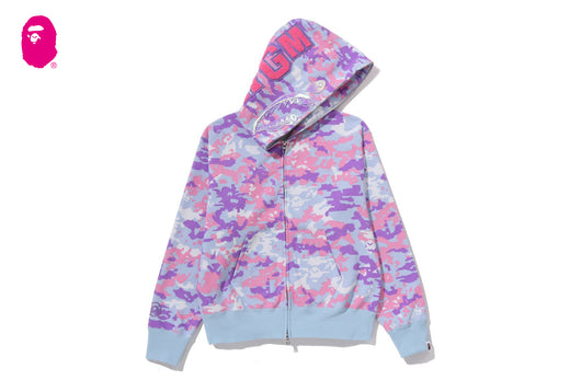 MULTI PIXEL CAMO SHARK FULL ZIP HOODIE