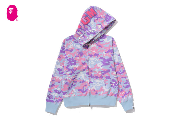 MULTI PIXEL CAMO SHARK FULL ZIP HOODIE | bape.com