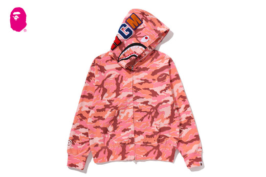 GLITCH WOODLAND CAMO SHARK FULL ZIP HOODIE