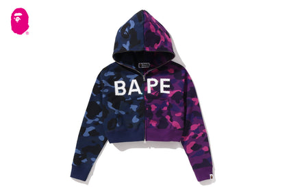 CRYSTAL LOGO COLOR CAMO HALF FULL ZIP HOODIE