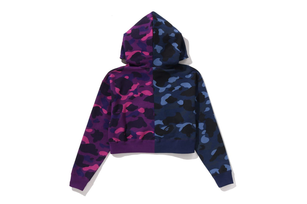 CRYSTAL LOGO COLOR CAMO HALF FULL ZIP HOODIE | bape.com