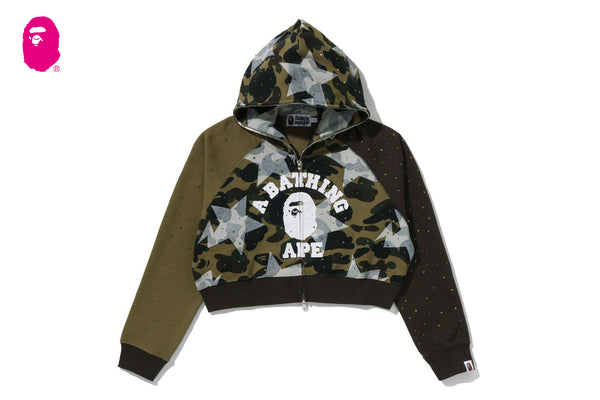 STA OVER PRINT 1ST CAMO CRYSTAL STONE COLLEGE FULL ZIP HOODIE