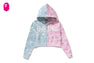 CRYSTAL LOGO PASTEL COLOR CAMO HALF FULL ZIP HOODIE