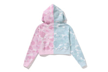 CRYSTAL LOGO PASTEL COLOR CAMO HALF FULL ZIP HOODIE