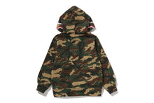 GLITCH WOODLAND CAMO SHARK ZIP HOODIE