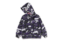 GLITCH WOODLAND CAMO SHARK ZIP HOODIE