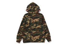 GLITCH WOODLAND CAMO SHARK ZIP HOODIE