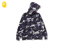 GLITCH WOODLAND CAMO SHARK ZIP HOODIE
