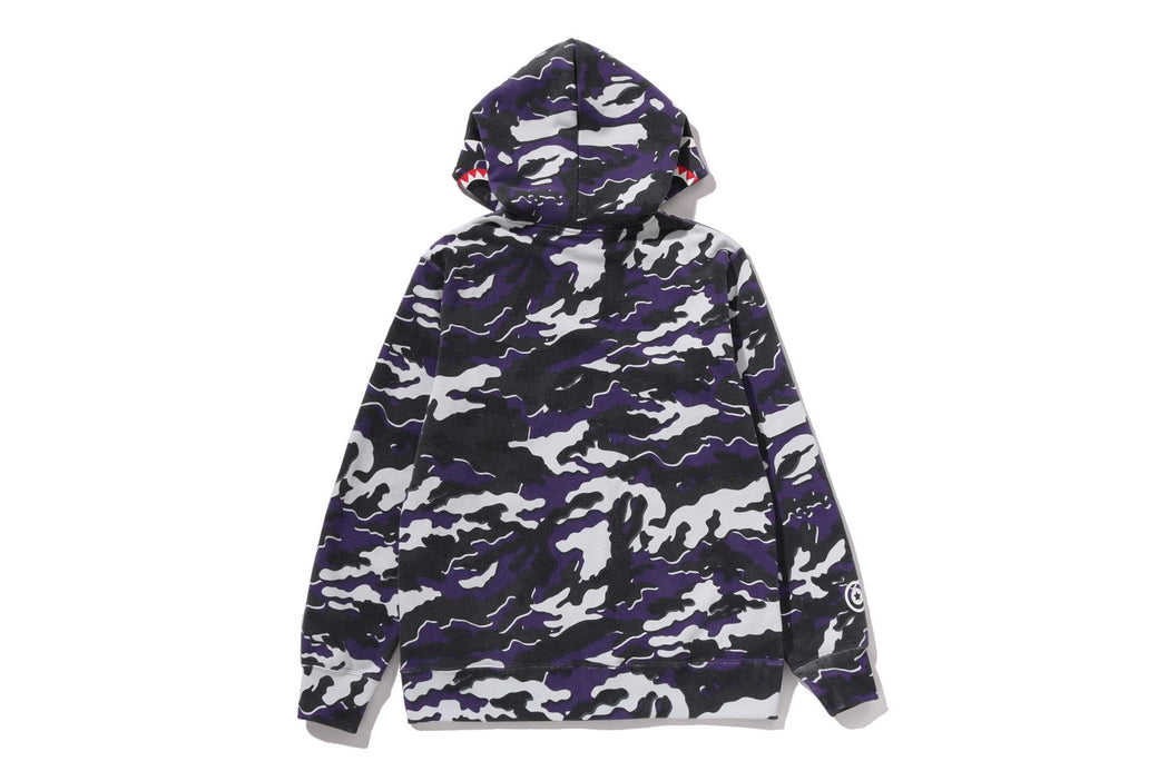 GLITCH WOODLAND CAMO SHARK ZIP HOODIE | bape.com