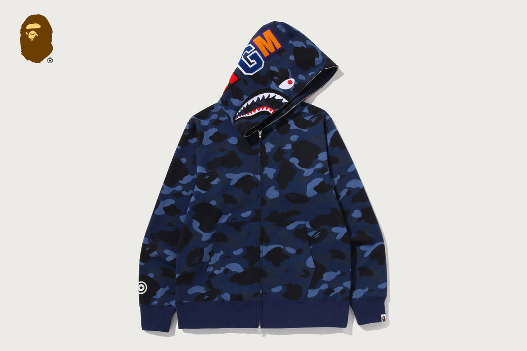 COLOR CAMO SHARK FULL ZIP HOODIE | bape.com