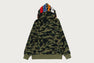 1ST CAMO 2ND APE FULL ZIP HOODIE