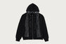 BAPE BLACK TRIBAL INTARSIA KNIT SCARF HYBRID ZIP HOODIE