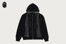 BAPE BLACK TRIBAL INTARSIA KNIT SCARF HYBRID ZIP HOODIE