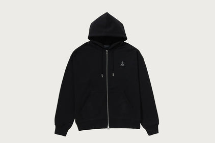 BAPE BLACK TRIBAL INTARSIA KNIT SCARF HYBRID ZIP HOODIE
