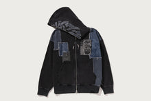 BAPE BLACK PATCHWORK MAD FACE BORO ZIP HOODIE