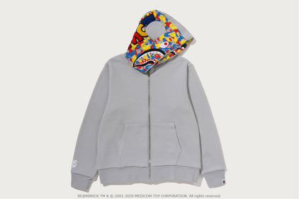 【 BAPE X MEDICOM TOY 】30TH ANNIV. BE@R SHARK FULL ZIP REVERSIBLE HOODIE