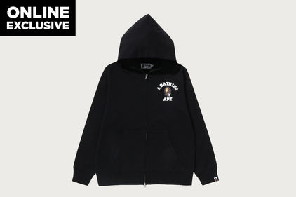 BAPE ONLINE COLLEGE ONE POINT ZIP HOODIE BAPEC