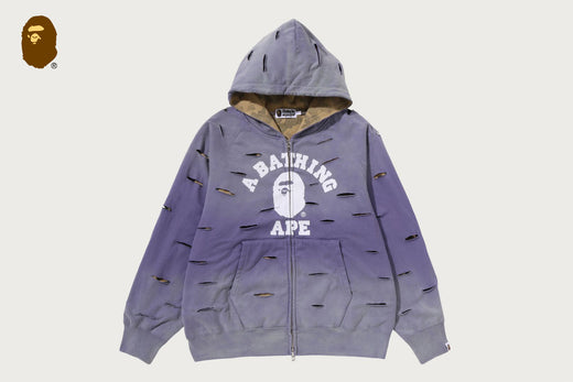 DESTROY LAYERED RELAXED ZIP HOODIE