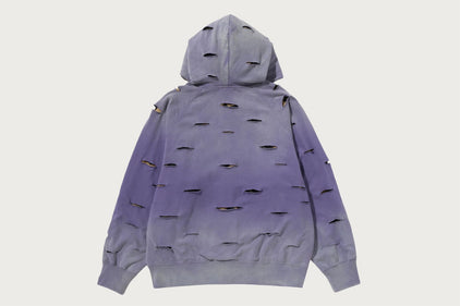 DESTROY LAYERED RELAXED ZIP HOODIE