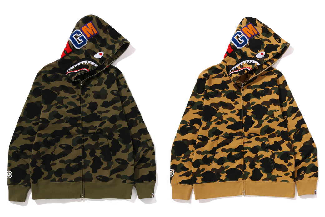 1ST CAMO SHARK FULL ZIP HOODIE | bape.com
