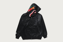 CROC PATTERN CROCODILE RELAXED FIT FULL ZIP HOODIE
