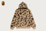 COLOR CAMO HEAVY WASHED CROPPED FIT ZIP HOODIE