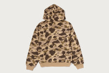 COLOR CAMO HEAVY WASHED CROPPED FIT ZIP HOODIE