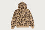 COLOR CAMO HEAVY WASHED CROPPED FIT ZIP HOODIE