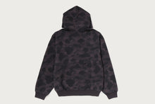 COLOR CAMO HEAVY WASHED CROPPED FIT ZIP HOODIE