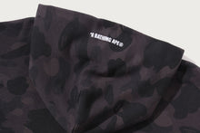 COLOR CAMO HEAVY WASHED CROPPED FIT ZIP HOODIE