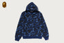 COLOR CAMO HEAVY WASHED CROPPED FIT ZIP HOODIE